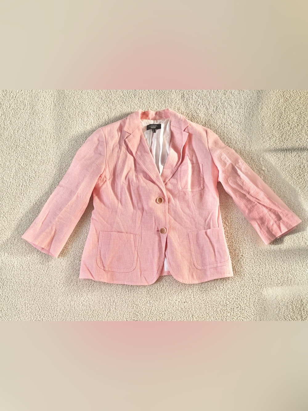 Talbots Peachy Pink Casual Blazer Size 8